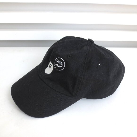A BATHING APE BAPE MEN'S BASEBALL CAP ADJUSTABLE BLACK O/S - Picture 2 of 8